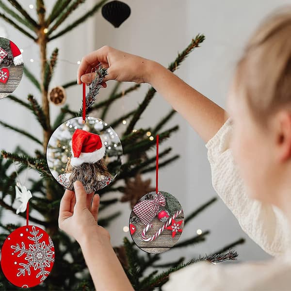 12 st Sublimeringsprydnadsämnen - Mdf Sublimering Jul DXGHC