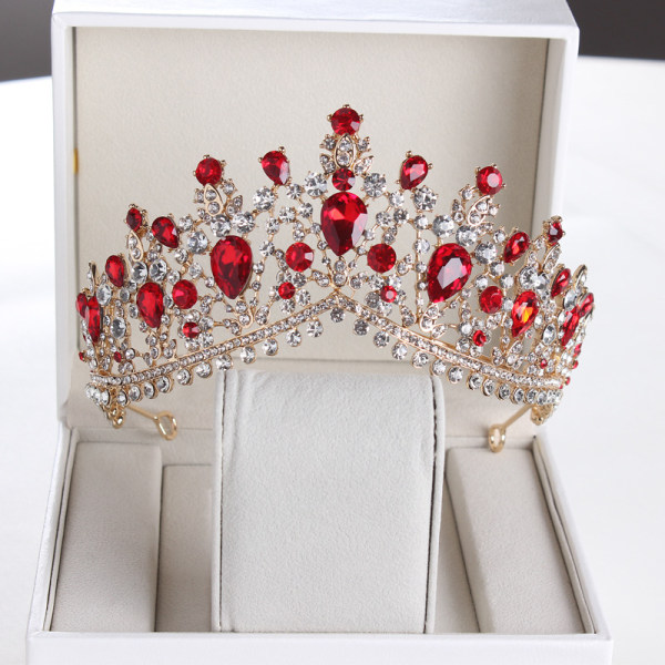 Barok brud krystal krone dronning koreansk gyldne bryllup krone