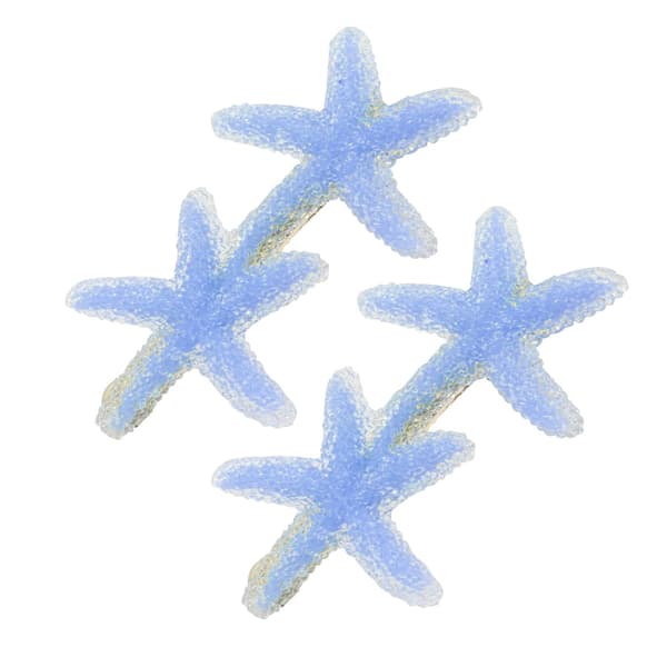 2-pack stjärnfiskklämmor i resin, strandstjärnfiskklämmor Mer