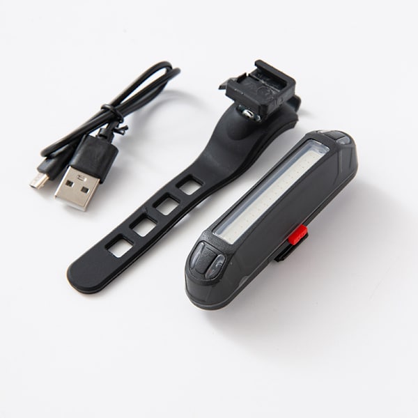Pyörän takavalo USB-latauksella, vilkkuva kolmivärinen varoitusvalo