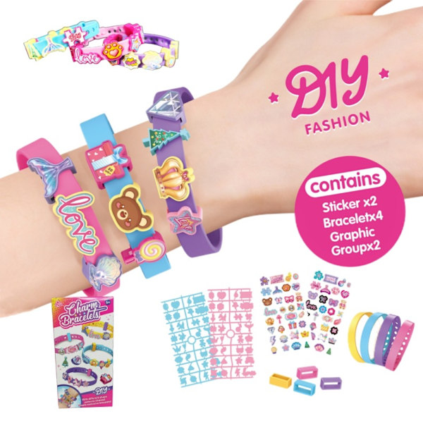 Bracelet Making Kit with Charms - Art & Craft Gift for Girls Age 8 9 10 11 12 & Teens 13 14 year old， Make Your Own Frie