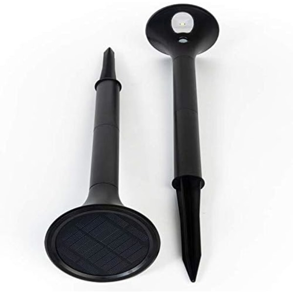 Sett med 2 2-i-1 LED-solcellelamper med bevegelsessensor