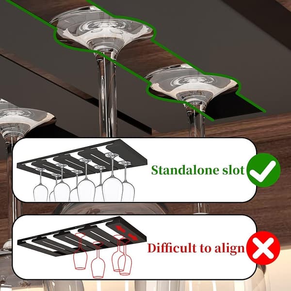 Vinglasstativ - under skabet, vinglasopbevaringsstativ