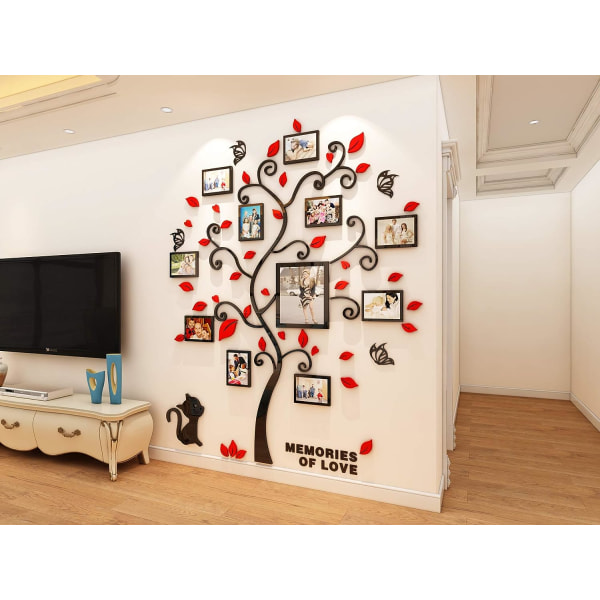 3D Tree Wall Stickers Avtagbara Akryl Wall Stickers 132 x 160cm