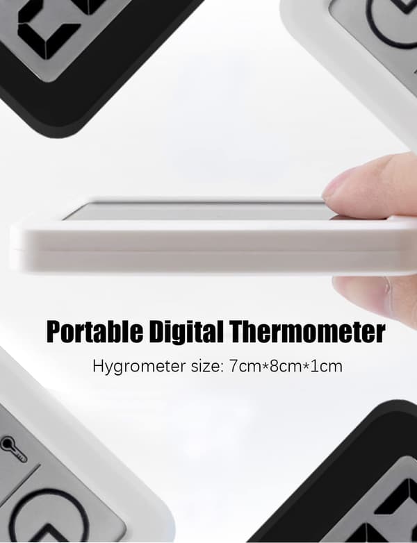 Digitalt termometer/hygrometer med stor 3,2” LCD-skjerm Innendørs Ambi
