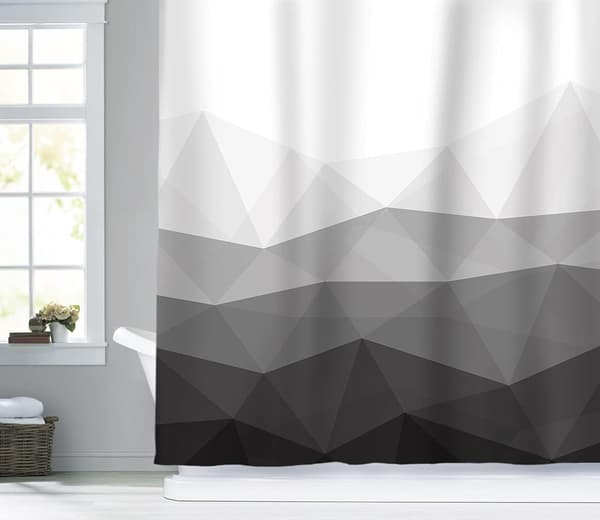 Designer Lång Duschdraperi, Populär Duschdraperi, Ombre Cool