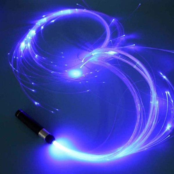 2 stk. LED Fiberoptisk Pisk Dans Space Whip Super Lys Oplyst