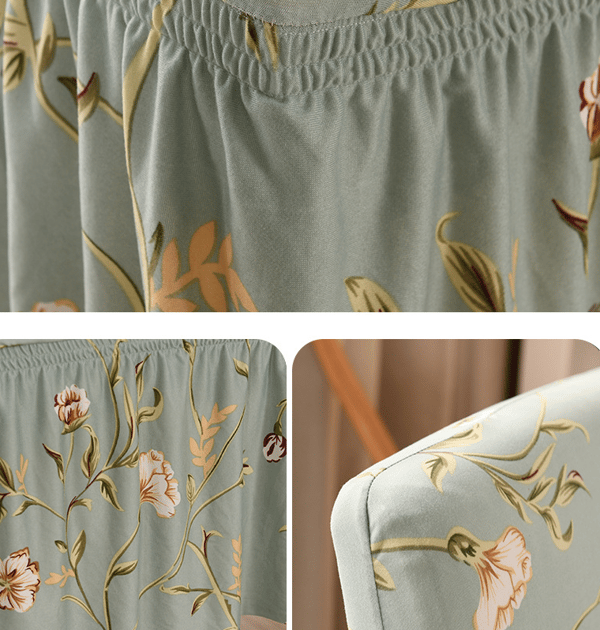 2 stk Trykte Skjørt Lace Stolkledning Elastisk All Inclusive Univ