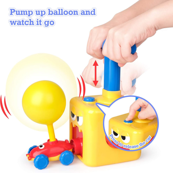 Air powered car, boys and girls, puzzle, press balloon car, launc