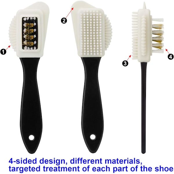2 Set Suede Borstar & Nubuck Borstar 2-Delar 4-Vägs Borstar + 4