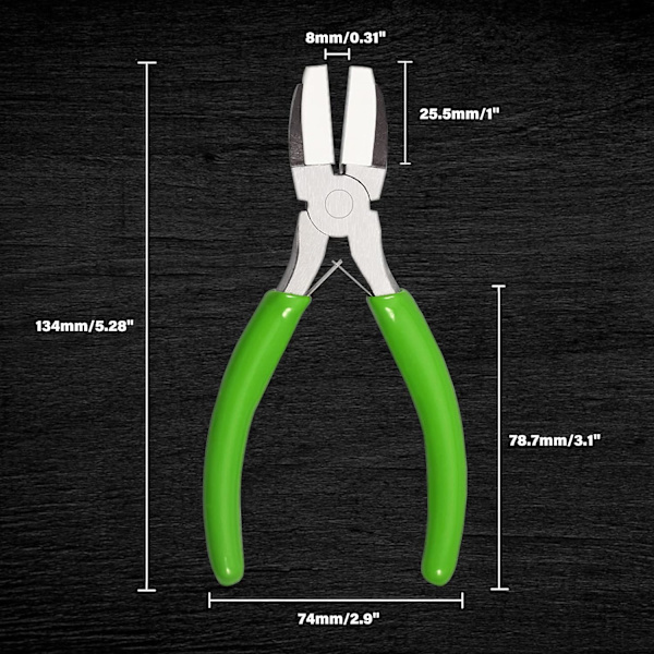 5\" Dobbelt-Kæbe Nylon Tang med Ekstra Nylon Kæber Retningsplade