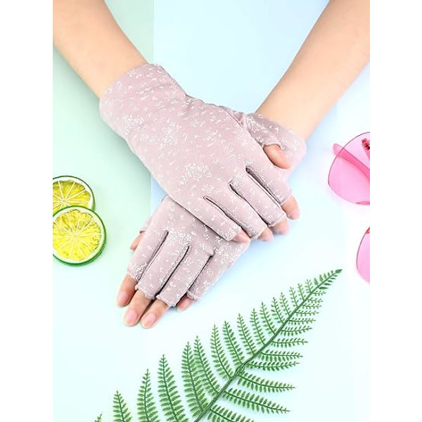 Solskyddshandskar Fingerlösa Sommar Körhandskar Flickor Halksäkra U