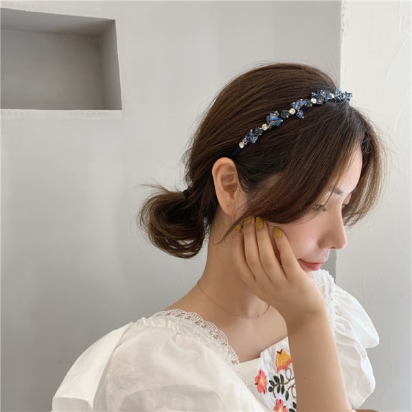 Kvinnors barockkristall strass pannband Jeweled hårband Acce