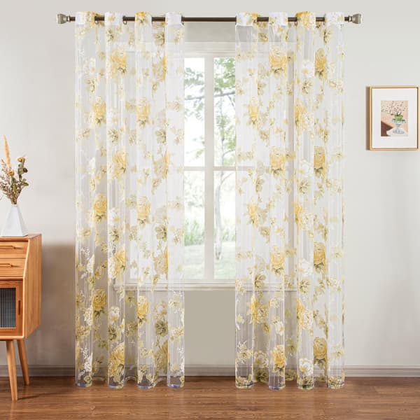 100*250cm vakker rosetyllgardin stue soverom f
