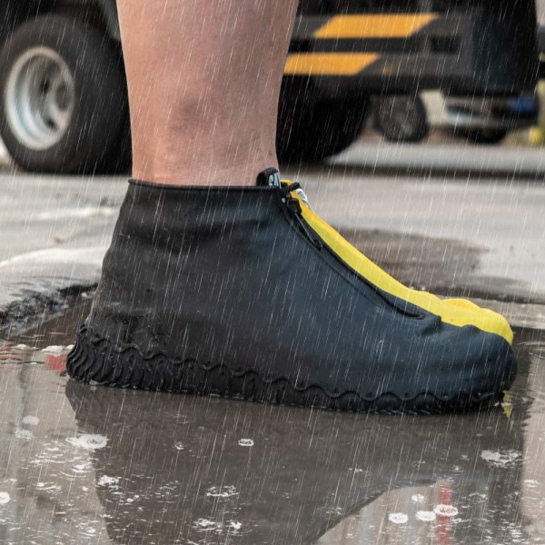 Vattentäta skoöverdrag, återanvändbar vikbar halkfri regnskovik
