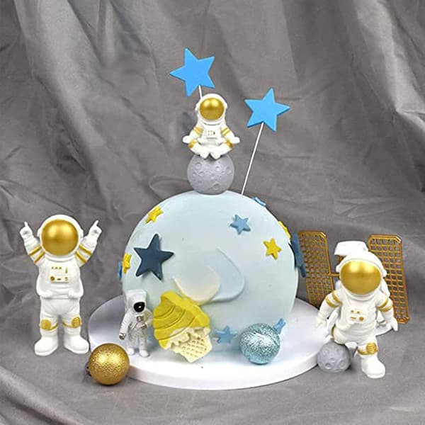 3-delt Astronaut Actionfigur Skulptur, Moderne Astronaut Statue