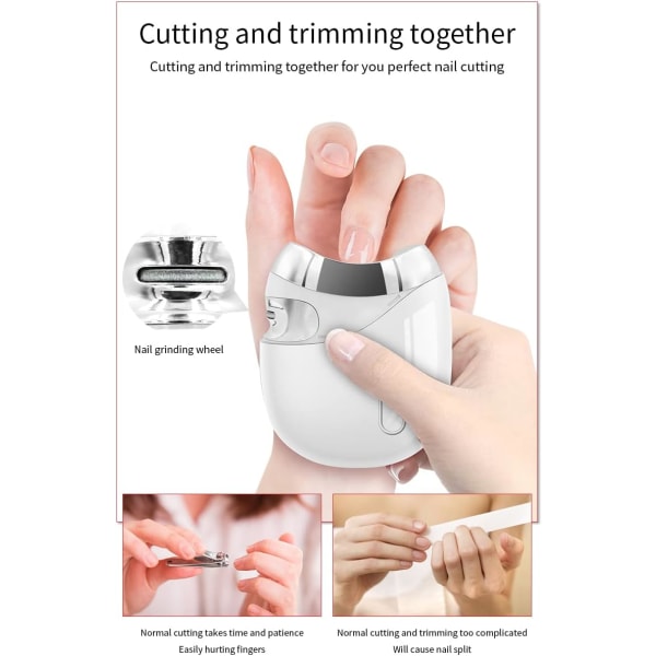 Automatisk nagelklippare Elektrisk säker nageltrimmer Manikyr Tjock
