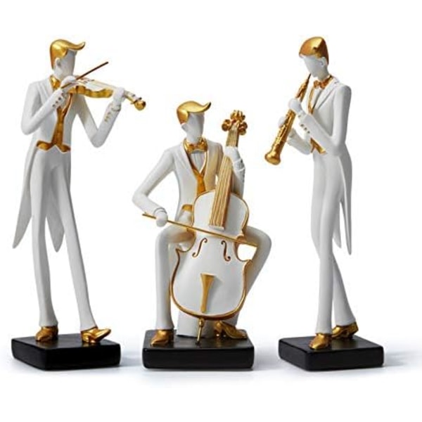 Konstmusiker Figur Staty Musikalisk Staty Dekoration Resin Piano