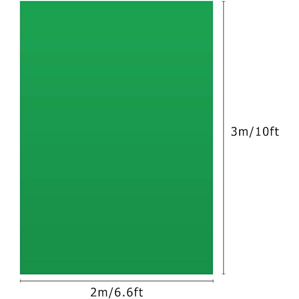 2 x 3 m Ammattimainen Vihreä Taustakangas, Studiokuvaus Tausta