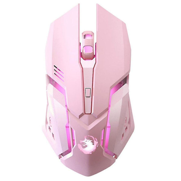Trådlös mus 2.4g Silent Uppladdningsbar Led Light Gaming Mous DXGHC