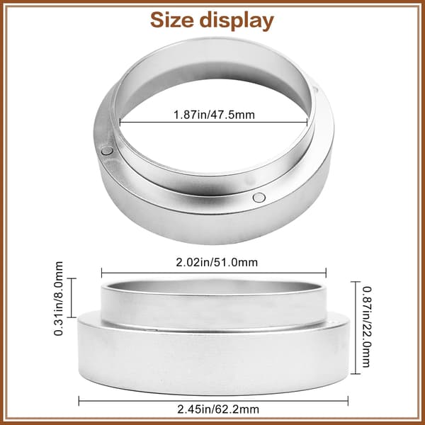 Universal Aluminium Dosering Ring 51mm Magnetisk Kaffe Dosering Ri DXGHC
