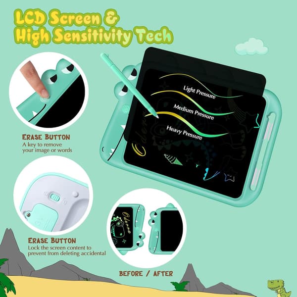Färgglad LCD-ritplatta för barn, 10 tum Magic Slate DXGHC