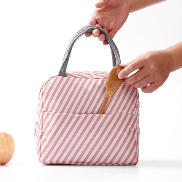 Cooler Lunch Bag Office Lunch Bag (Stripes) Cool Lunch Bag Picnic