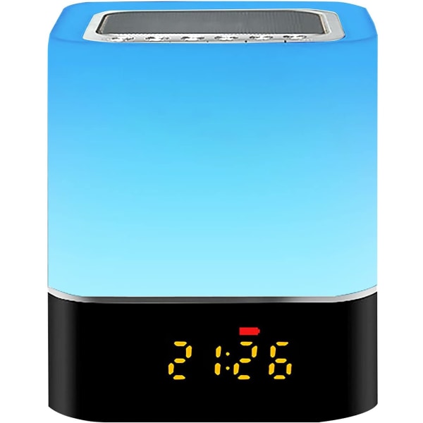 Bluetooth Speaker with Night Light, Alarm Clock with Touch Contro