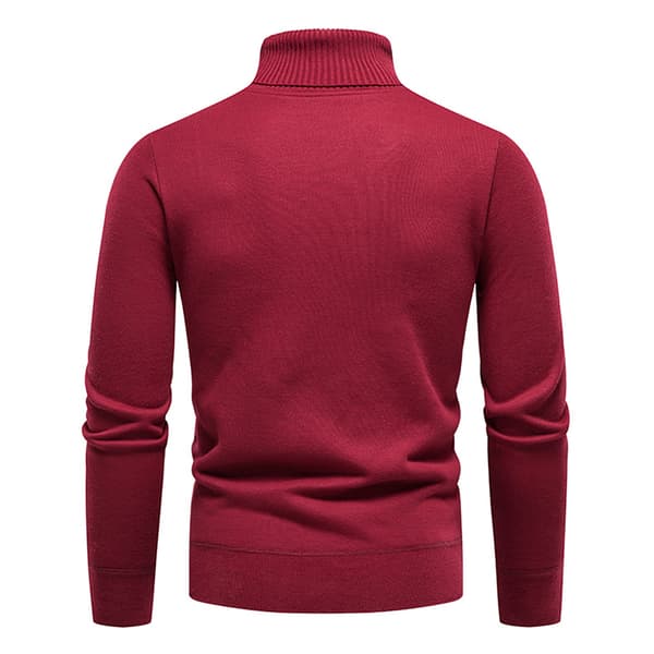 Herrar Tröja Pullover Tjocktröja Enfärgad Hög Krage