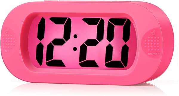 Elektronisk väckarklocka, morgonväckarklocka med stor LCD-display