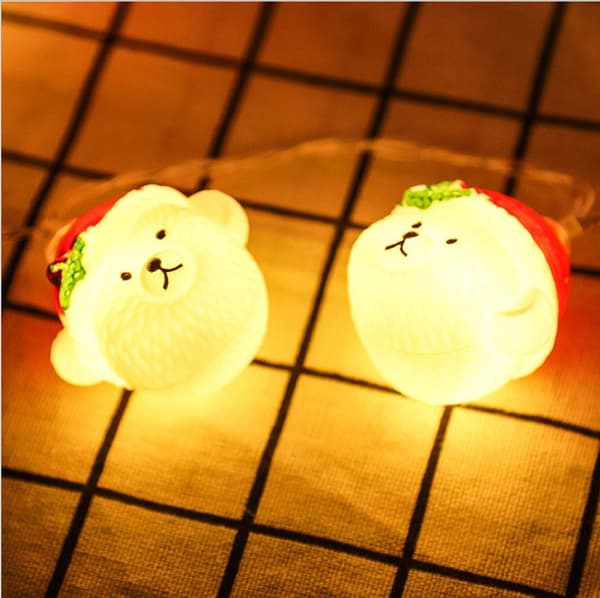 LED-valosarja Joulupukki ja Karhu USB-valosarja