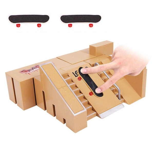 Mini Alloy Finger Skating Board Skate Park Kit