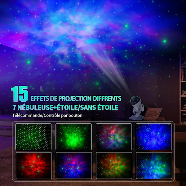 Astronaut Galaxy Nattlys Projektor Stjerneklar Himmel Projektorlampe