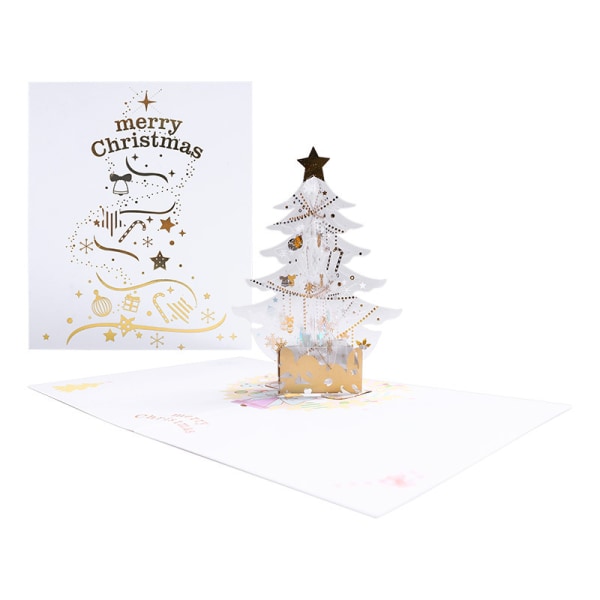 3 Christmas greeting cards 3d three-dimensional creative Christma