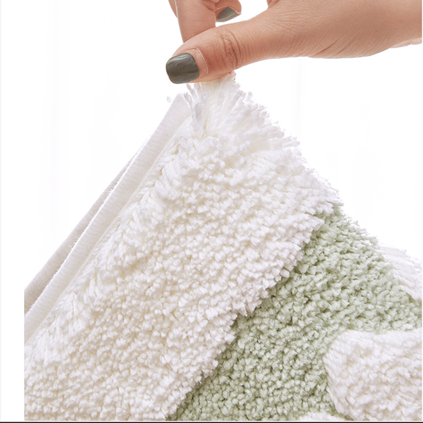 Mikrofiber Badeværelsesmåtter (16x24 Tommer, Grøn) Bløde og Absorberende