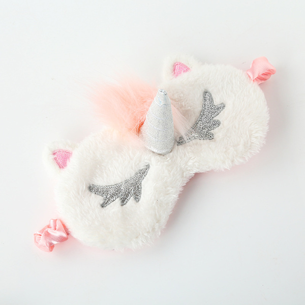 Plush Sömnmaskar Söta 3D Fluffiga Enhörning Ögonmask Djur Sömn DXGHC