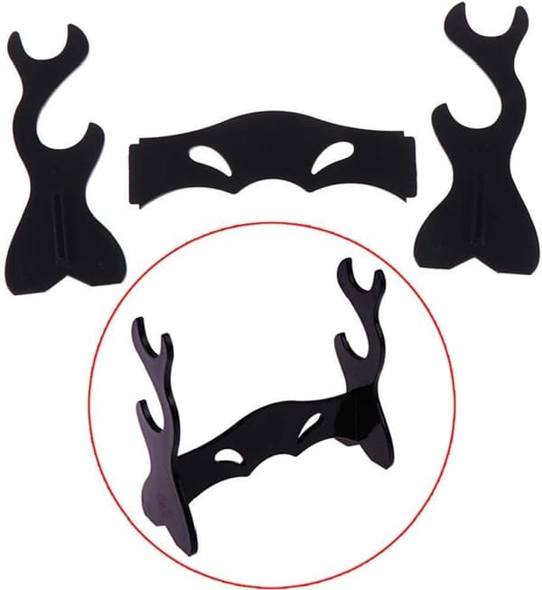 To-trins Akryl Display Stativ Holder Rack til Wand