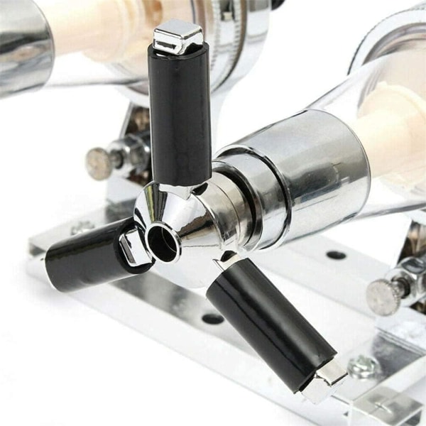 Veggmontert vinstativ, doseringsflaskedispenser, aluminium 2 flasker