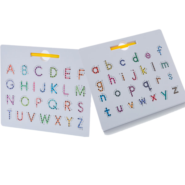 Magneter Tracing Board för småbarn ABC-bokstäver versaler och gemener