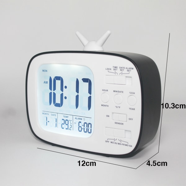 Digital väckarklocka, multifunktionell intelligent väckarklocka med