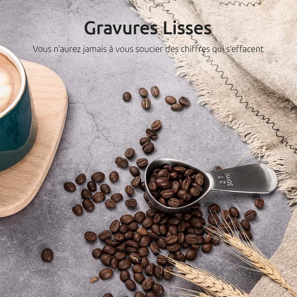 U-Taste 30ml Kaffeemåleske i Holdbar 18/8 Rustfrit Stål