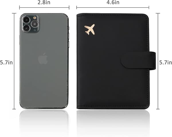 Premium Læder Pas Holder Cover Case, Vandafvisende Rfid Bloc