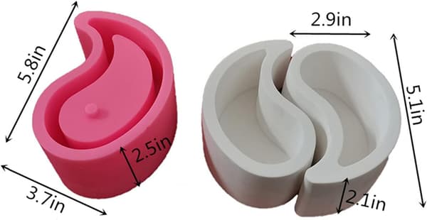 2-pack Betongblomkruka Silikonformar Succulent Växtformar Go