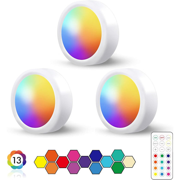 Langattomat RGB-akku-LED-valot, 4 kpl kaappilamppua DXGHC:llä