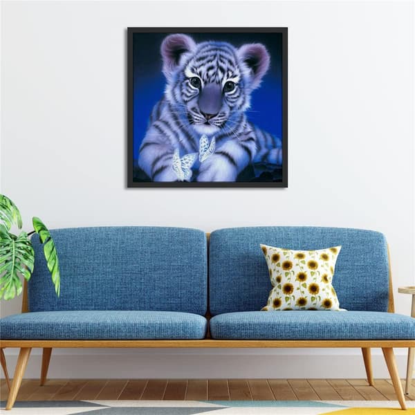 Diamantmaleri Tiger Butterfly, DIY 5D Dyr Diamant Kunstmaleri
