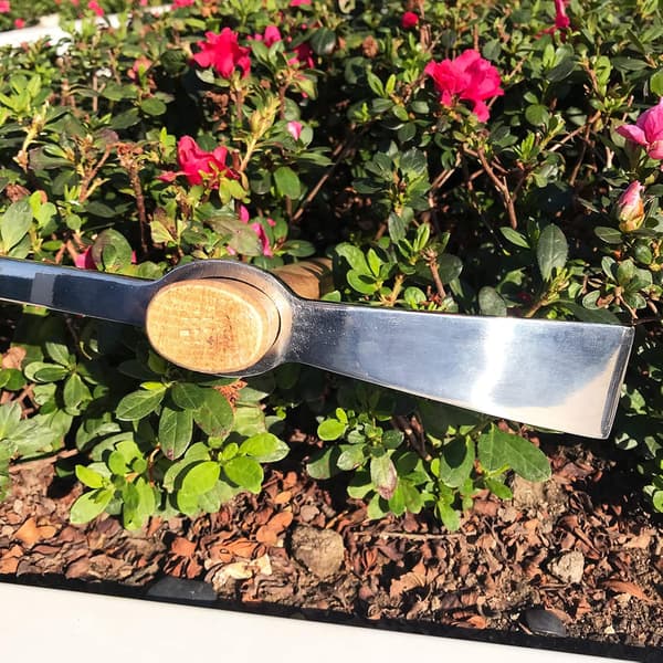 Hagehakk, 385 mm rustfritt stål hakke med trehåndtak for D