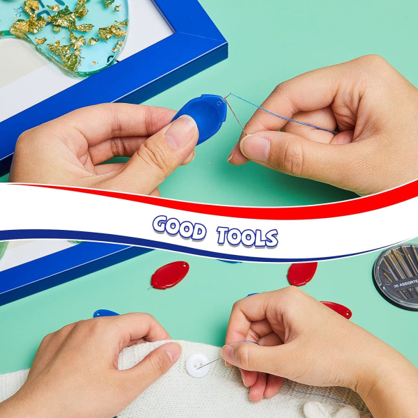 Neulanuijat käsinompeluun, DIY muoviset langan silmukat Sim DXGHC