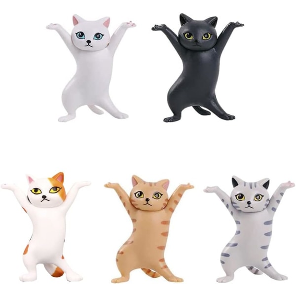 5 bitar Cat Brevpapper Hållare Dansande penna Stativ Desktop Pen Håll