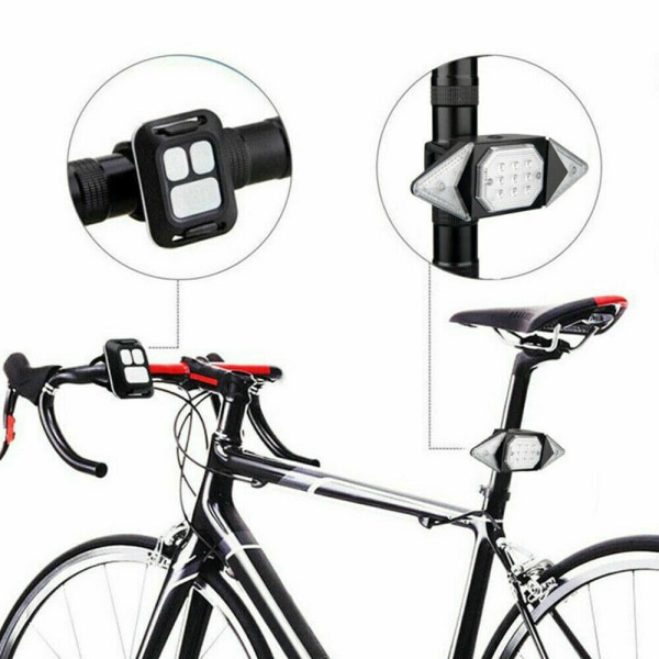 USB laddningsljus för cykelbakljus, trådlös fjärrkontroll