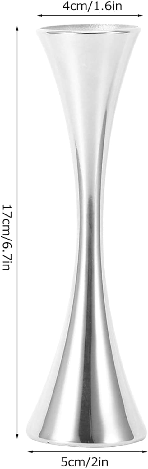 Mini Blomsterbudvase i Rustfrit Stål, 17 cm Høj Lille Sølvvase
